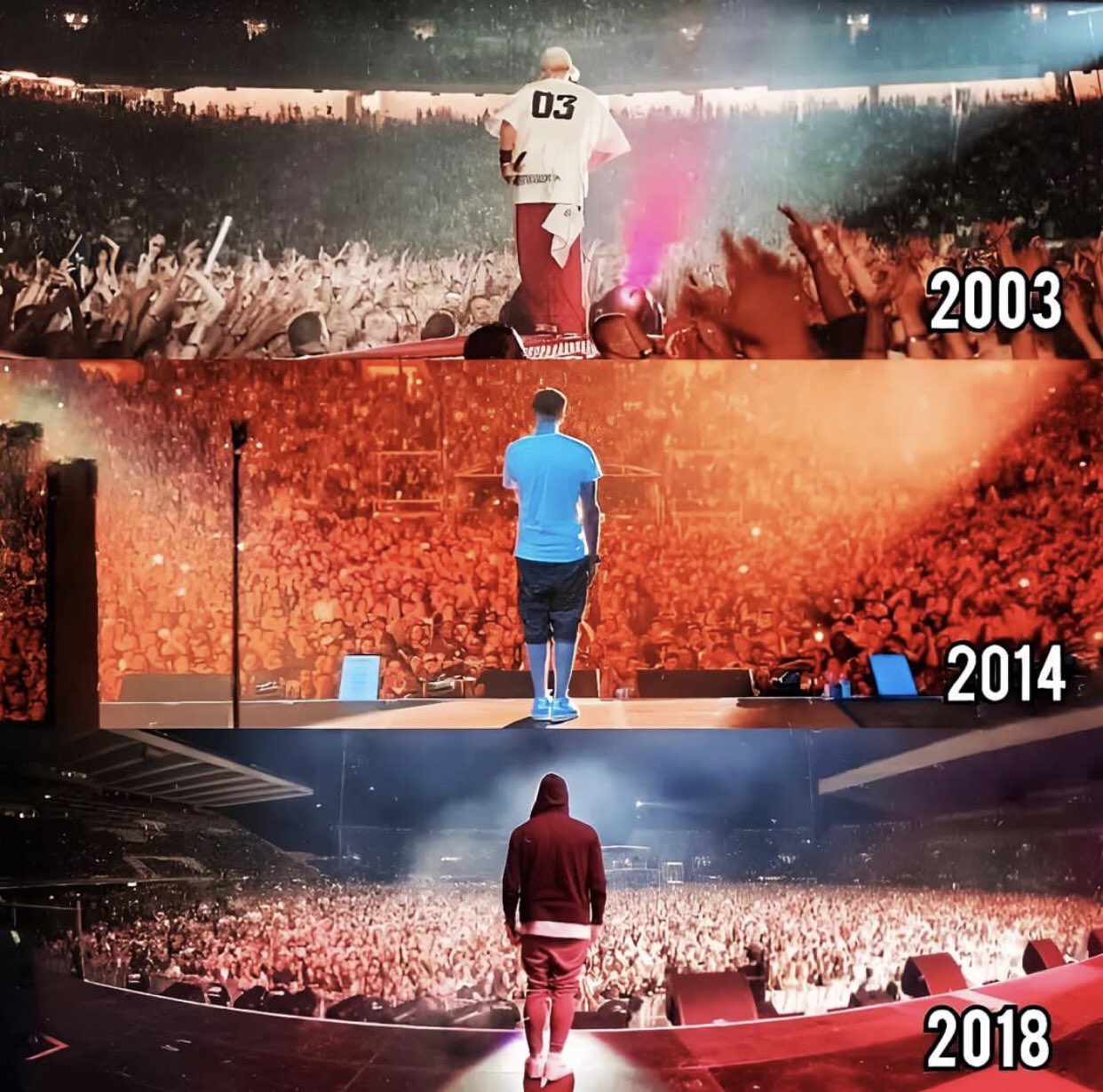 IG Eminemfiles on Twitter "Eminem concerts in different years https