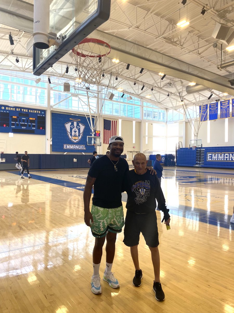 EcYosinoff's tweet photo. Here is Marcus Smart in our gym at Emmanuel, coaching a summer team! He is a great guy. https://t.co/lXsGXBXZ1e