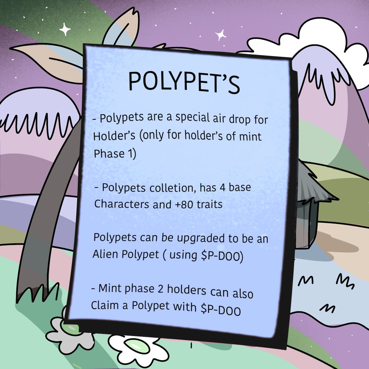 Poly_Doodles's tweet photo. ๐Hey #PolyDoodles Fam โ๏ธ๐
Remember for each #PolyDoodle you hold you will get 1 #PolyPet https://t.co/QU6LxdT78L