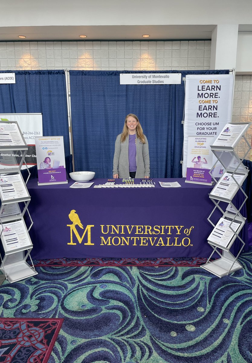 The CEHD is on the road again this week! Come see us in Mobile at #MEGA2022 
We’ve already reconnected with many of our #awesomealimni and K-12 friends as well as meeting many phenomenal educators! #EducatorsBelongAtMontevallo #YouBelongAtMontevallo