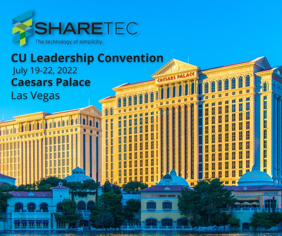 _Sharetec's tweet photo. Attending the 2022 CU Leadership Convention taking place at Caesars Palace next week? Sharetec will be in attendance, and we hope to see you there!
https://t.co/zrieb5kZQS
…
.
.
.
#sharetec #shareteccore #creditunioncoresystem #credituniondifference #visitsharetec https://t.co/EQWvsPbbbe