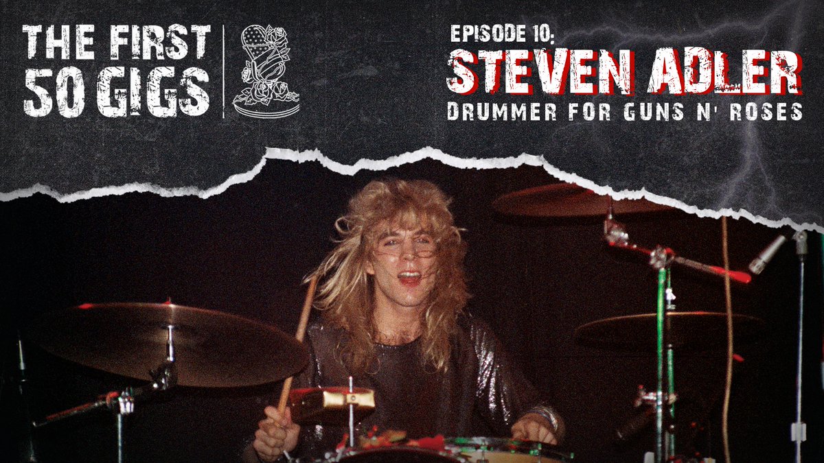 first50gigs's tweet photo. Are you ready to hear from one of the Original #AppetiteLineup band members? 🚨🤘 In episode 10, Steven Adler joins us to talk all about the #GNR days - you won’t want to miss this one. 

Episode 10 - Out July 20th featuring #StevenAdler 🥁… Link in bio to subscribe! https://t.co/OrCC8CJWRr