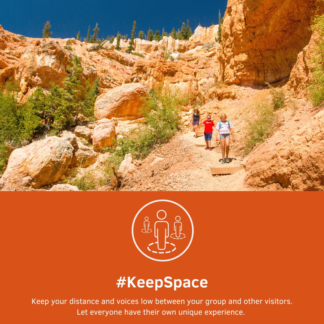 VisitCedarCity's tweet image. Slow down to the pace, peace, and sounds of nature ✨🍃🫶
While visiting help us preserve the experience of others by remembering to keep your voices low and #KeepSpace between your group and other visitors. Let everyone have their own unique experience.

#VisitCedarCity