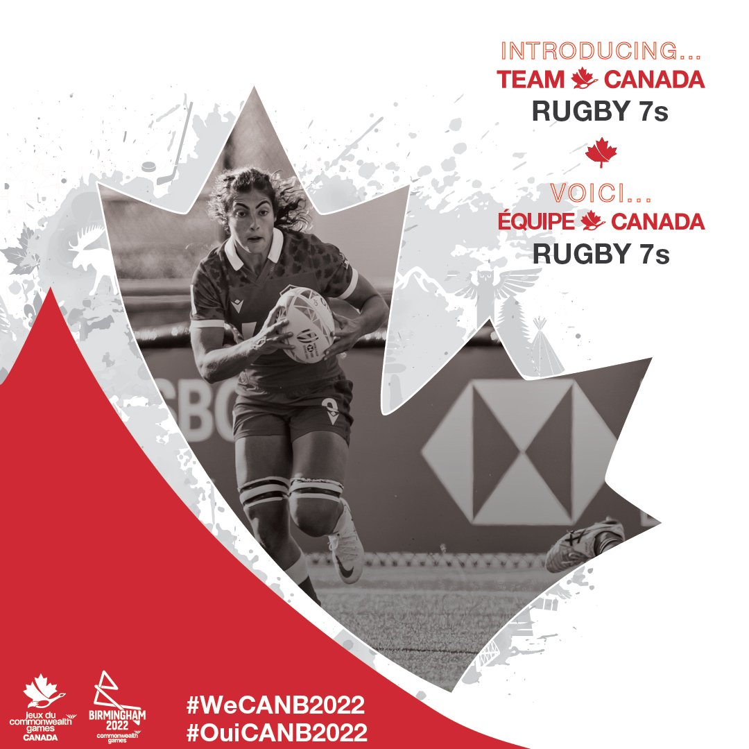 RugbyCanada's tweet photo. All set for the Commonwealth Games 🏟️ 🇨🇦 
 
Jack Hanratty and Henry Paul have named their Women’s and Men’s Sevens rosters for the trip to Birmingham, UK later this month. 🏉 
 
Read more ▶️ https://t.co/v9lKvuJ4wX
 
#RugbyCA | #WeCANB2022 | #B2022 https://t.co/SUeHo32BAU