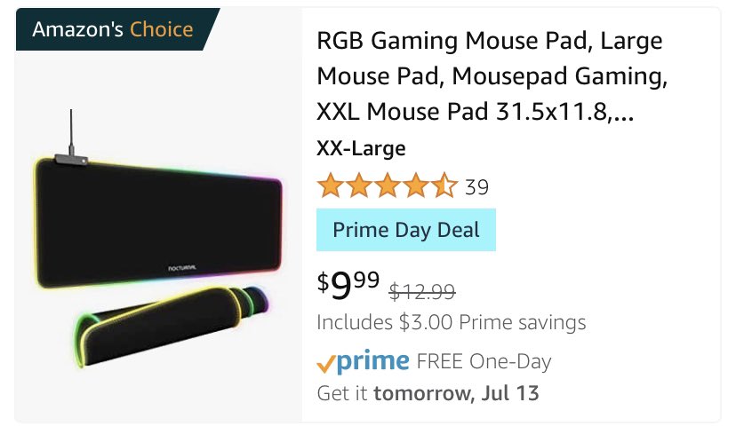 FlipsNation24's tweet photo. Prime day deal just $9.99 💪 

Peep the Amazon’s choice badge 😉 

https://t.co/cIIHblzdRP https://t.co/h4Sgjaw2cL