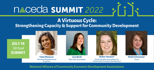 CommOppAll's tweet photo. Join this conversation Thursday with @tmenesse of @CLEProgress, Lisa Much of @OhioCDC, Amber Stewart of @SCA4CED and Heidi Schoonover about how building local community developers’ capacity builds support for the field. Thanks to @TruistNews for making the #NACEDASummit possible. https://t.co/nn4BdGcb7M