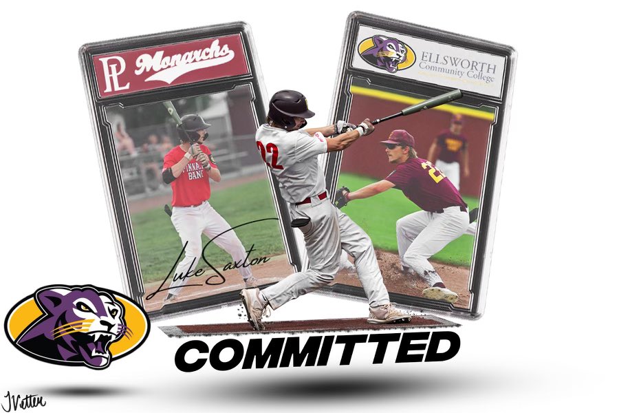 Extremely excited and blessed to announce my commitment and opportunity to continue my athletic and academic career at Ellsworth CC! A huge thanks to my parents and coaches that have helped me along the way. <a href="/ECCPanthersBB/">ECC BASEBALL</a> <a href="/CoachKirkClark/">Kirk Clark</a> 
Edit by <a href="/VetterJackson/">JVetter</a>
