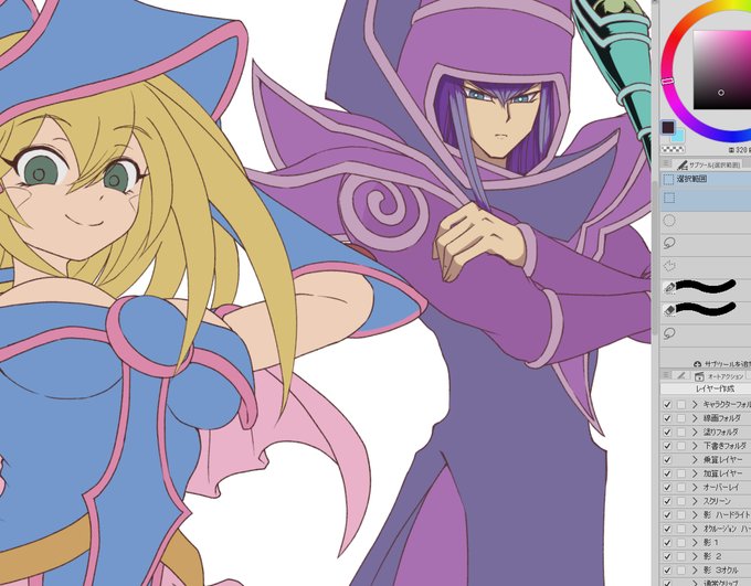 線画塗り分けまでやっと終了
ここまで来ると
何故か少しほっとする

とりあえずアークナイツのイベントがあと一日なので
そちらを優先 