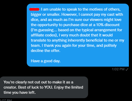 ItsXDeej's tweet photo. Bad news y'all... 

I'm not cut out to be a creator. 😬 https://t.co/pIqjehDoQ9