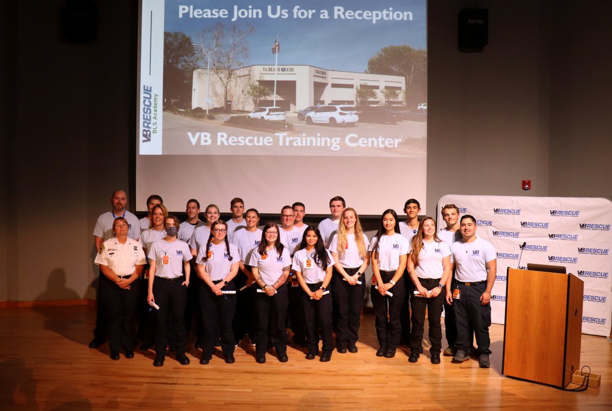 VBRescueEMS's tweet photo. Congratulations to BLS Academies 51 and 52, who graduated last week!
Thank you to each of these volunteers for signing up and deciding to serve their community with VB Rescue!
#EMS #EMT #Volunteer #Paramedic #VirginiaBeach #VBRescue #Graduation #Grad https://t.co/HGKV7kxOTe
