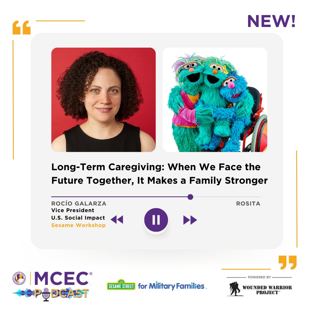 MilitaryChild's tweet photo. New #podcast! When a military family member needs extra support, it can mean big adjustments for everyone in the family. Rosita &amp; her friend, Rocío discuss how to embrace this unique situation w/ a sense of family togetherness. 🎧  https://t.co/JbH7FKn4yr
@SesameWorkshop @wwp https://t.co/AXqqw6FpQo