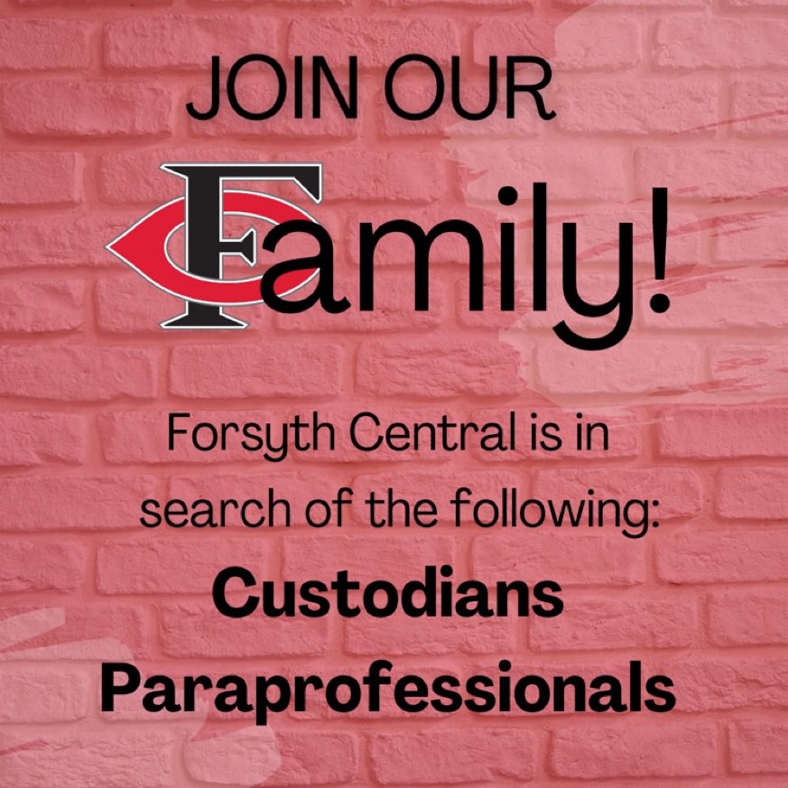 Click here for more information and to apply!   applitrack.com/forsyth/online…