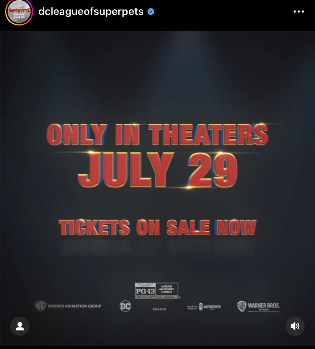 3CFilmss's tweet photo. According to their latest promo ‘Super-Pets’ is now rated PG-13 😧

This is somewhat of a rarity in the Family Animated Movie category most aim for PG #SUPERPETS https://t.co/1zxpF5MBjE