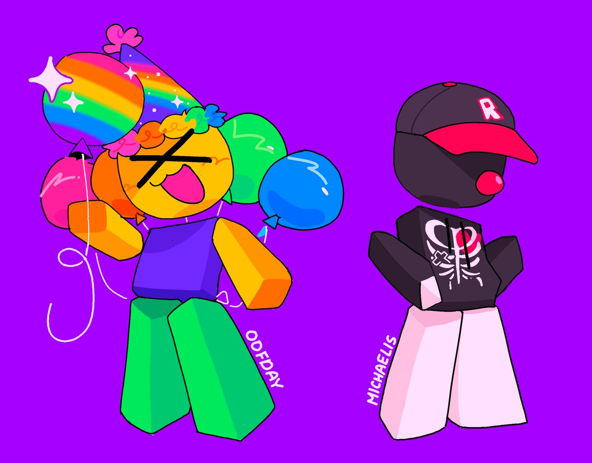 playfullysilly's tweet photo. Drew @party_exe 's goobers ! Go follow xem ^^ !

#roblox #robloxart https://t.co/C0244Tfj9z