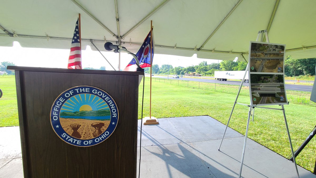 Ready to cut the ribbon on I-70 in Springfield. This $50 million project makes I-70 3-lanes from Columbus to Dayton eliminating pinch points and keeping growing truck traffic moving.