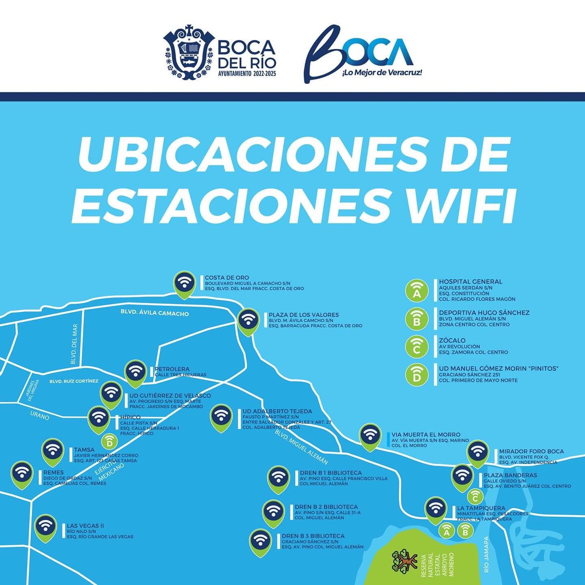 REscobarOficial's tweet photo. Cuando se establecen políticas públicas con procesos incluyentes y democráticos se obtienen resultados que inciden positivamente en la población.
Es el caso de la #RedWiFi en @_BocadelRio establecida por el Alcalde @JM_UNANUE
Tendremos un Boca del Río conectado a la Red. https://t.co/mtqC9wlOoE
