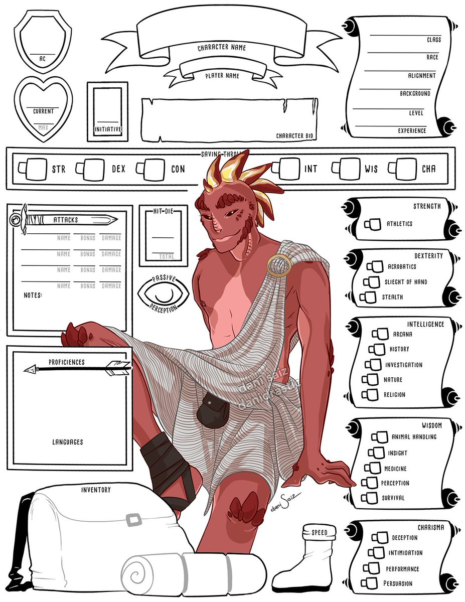 danidrastic's tweet photo. I'll be at Geek'd Con in August! Would anyone be interested in some DnD character sheet commissions for pickup there? https://t.co/tmi1gN2K97