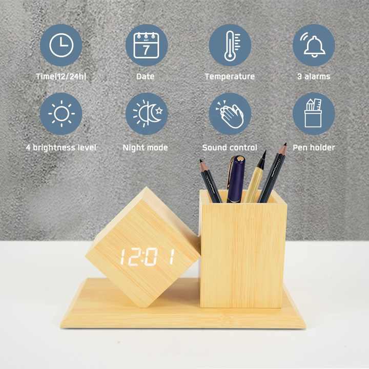 HEssentia's tweet photo. Back in stock! Digital table clock with pen holder. Clock requires 2AA batteries or usb cord to power on.
 A unique corporate gift for an executive 👌
12,500 naira only please retweet https://t.co/QohNLw3uSG