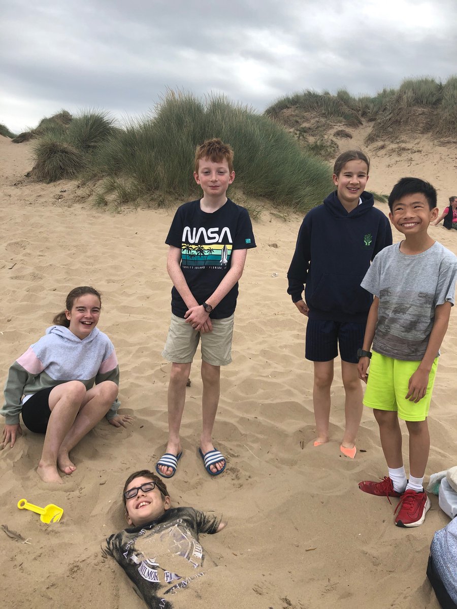 Year6TLTPAarch's tweet photo. Caption by Edward - “Leavers trip at Formby Beach. Weather was nice. Several people nearly buried in sand and super soakers put to good use in the sea” @Year6LLTPA21 @Year6TLTPA #WeAreBrightFutures https://t.co/gIY3fdI51g