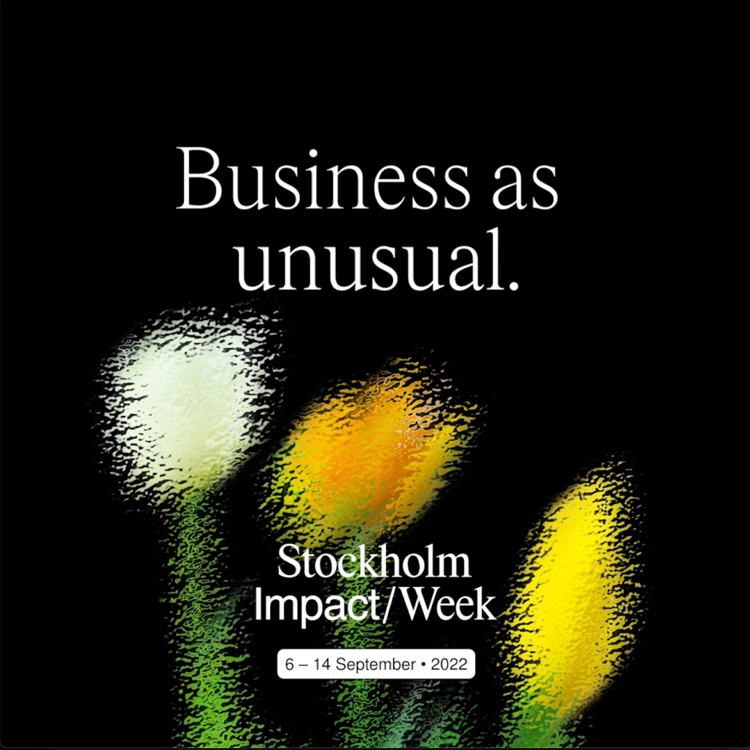 Stockholm is on mission to become the global leader for #Impact #investment  and impact #startups. We need action over talk. Join us at Stockholm Impact Week, September 6-14. 
All events are open for registration: impactweek.se 

#sthlmimpactweek #impactweek #sthlmtech