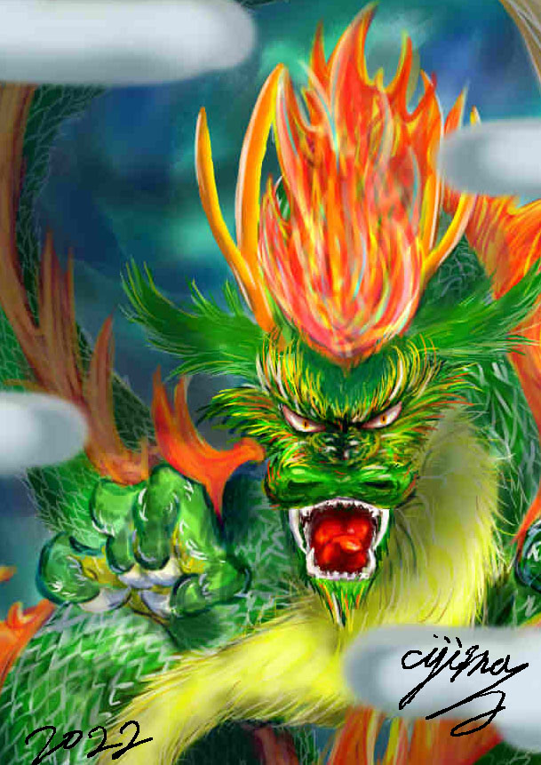 Lyumam's tweet photo. 「辰、雨雲を呼ぶ」

#art　#artwork　#myart　#draw
#drawing　#picturedrawing
#Dragon #龍　#辰　#雨雲
#myartstyle
#myartwork https://t.co/Z5ucXjrDSU