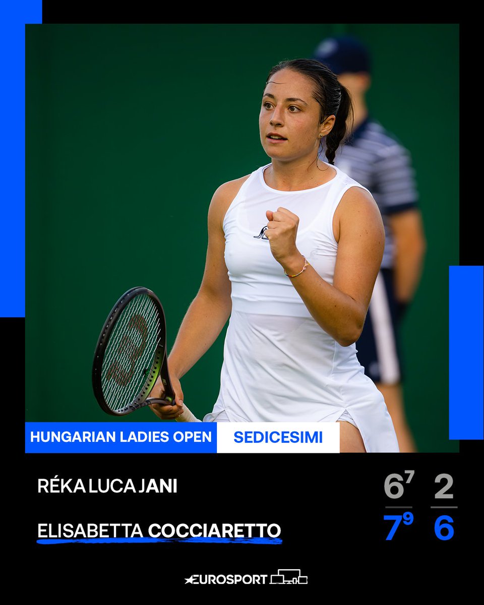 Eurosport_IT's tweet photo. PARTE BENE ANCHE ELISABETTA! 😌

La Cocciaretto batte in 2 set la Jani e conquista gli ottavi a Budapest! 🎾🏆🇭🇺

#EurosportTENNIS | #WTA | #HunOpen | #Cocciaretto | #Tennis https://t.co/JlDHb5bSUg
