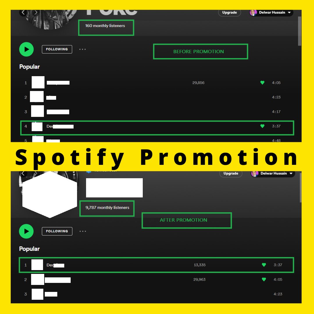 If you wanna Spotify music promotion Then Order On My Fiverr Gig:
fiverr.com/share/r9L9Qy

#mixtape
 #hiphop 
#music 
#rap 
#rapper 
#newmusic 
#soundcloud 
#artist 
#dj 
#producer 
#art 
#beats 
#trap 
#unsignedartist 
#hiphopmusic 
#album 
#rnb