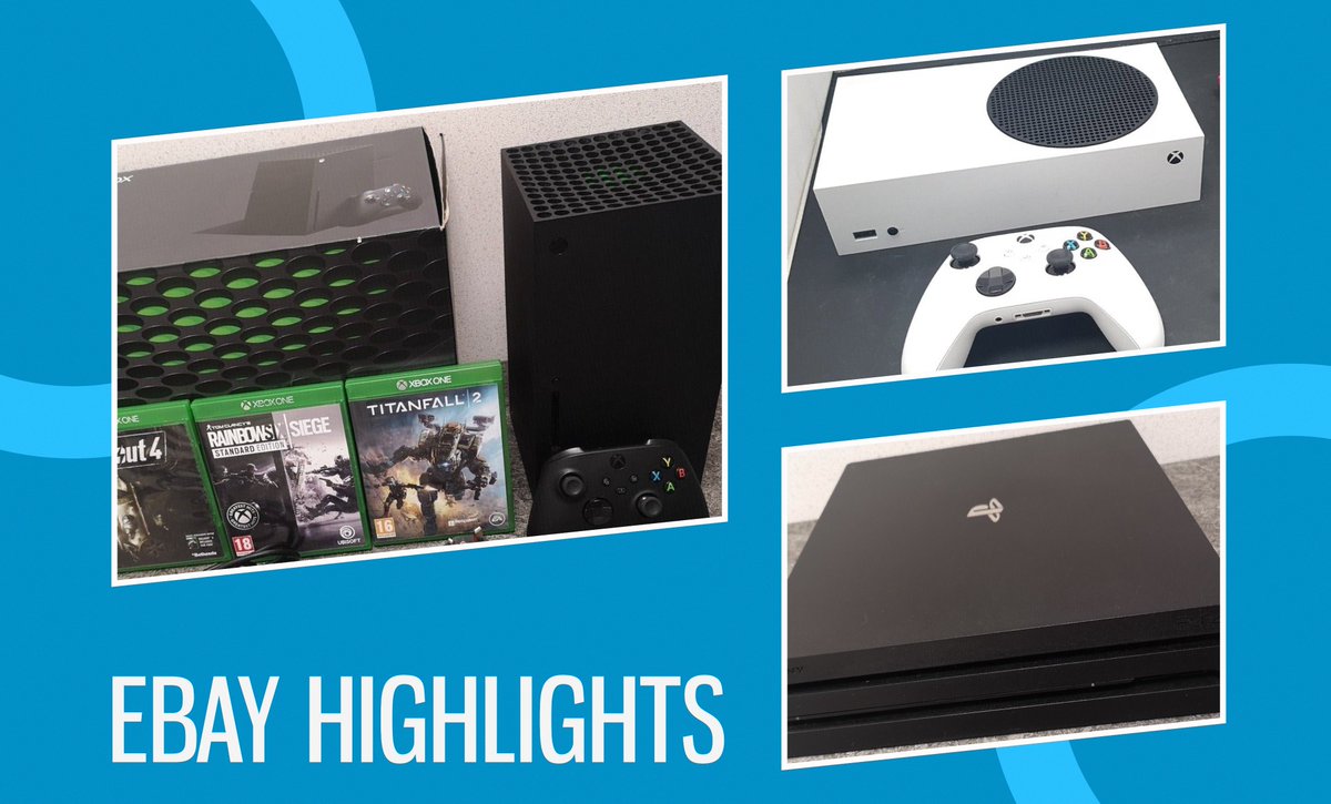 Check out the consoles up on our eBay store, including this Xbox Series X, PlayStation 4 Pro and Microsoft Xbox Series S: ebay.co.uk/usr/cce-uk

#playstationuk #xboxuk #nintendouk #ukgaming