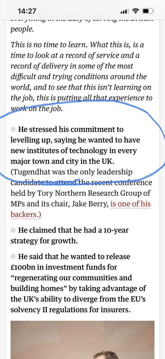 IMHO the single most exciting &amp; inspiring proposal from <a href="/Conservatives/">Conservatives</a> leadership election it would drive skills/business growth/levelling up &amp; productivity. This would move the 🇬🇧 needle. Credit <a href="/guardian/">The Guardian</a>