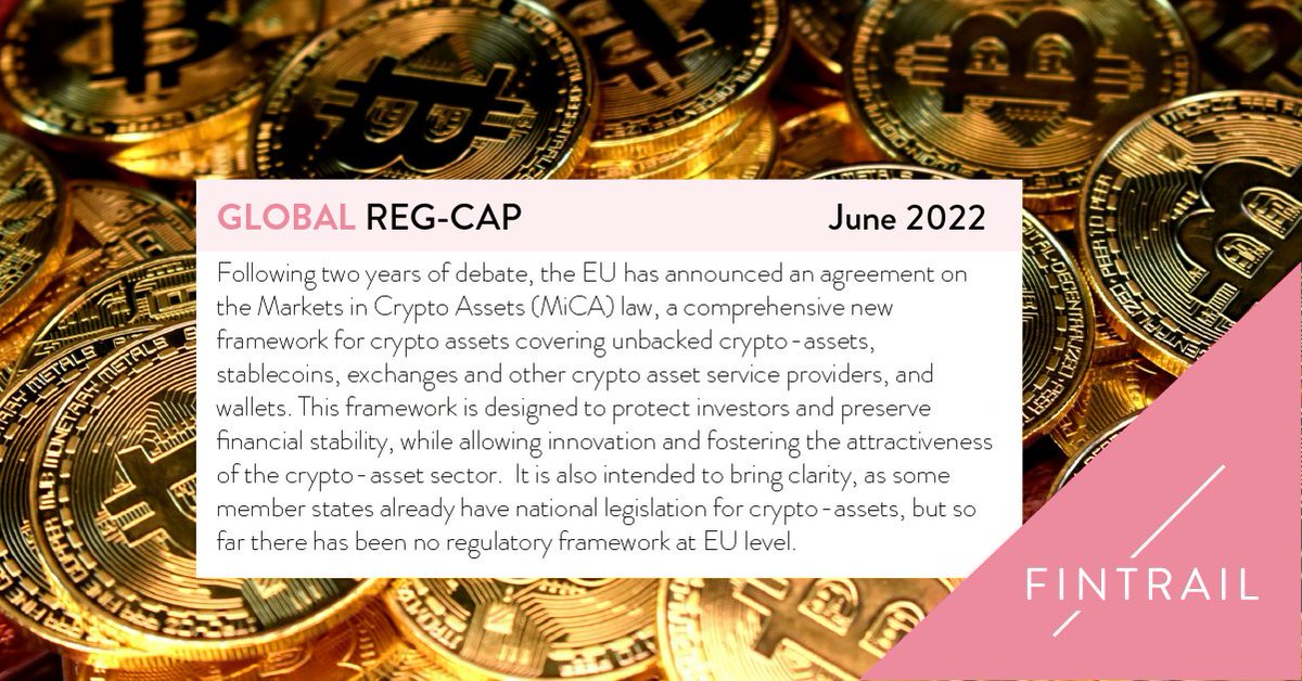 📣 Just In 👉 Our recap of all the key regulatory updates in June 🌎

📰  Read this months summary of all the FinCrime regulatory changes from both global, and local, regulators to keep up to date. 

Read or download here: 👉 fintrail.com/regcap-content… 🖥

#fintrail #fincrime #AML