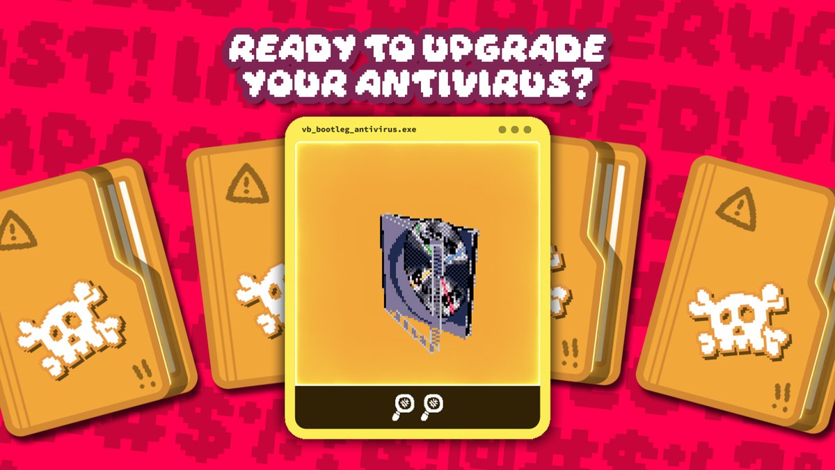 🎉 Starting tomorrow at 18:00 UTC, you can upgrade your Outdated Antivirus to a Bootleg Antivirus to receive Medium Infected Folders! Thank you <a href="/neftyblocks/">NeftyBlocks</a> 🎉🦠

More info: discord.gg/vKWRKtsDCX

𝓑𝓾𝓼𝓽𝓮𝓻
𝒫𝓇𝑒𝓈𝒾𝒹𝑒𝓃𝓉 𝑜𝒻 𝒱𝒾𝓇𝓊𝓈 𝐵𝓊𝓈𝓉𝑒𝓇𝓈
#WAXP #NFTs