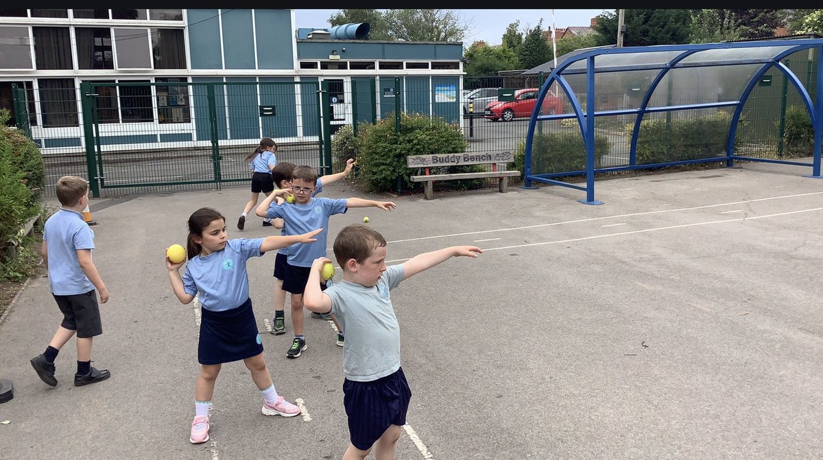 year3wja's tweet photo. Year 2 worked really well in athletics today. We used a range of equipment to develop our throwing techniques. We tried to improve our personal performance by increasing the distance we could throw! @whitchurchCEFed @StBartsTrust @Year2_WIA @Office_WIA https://t.co/N2uJ9SxurE