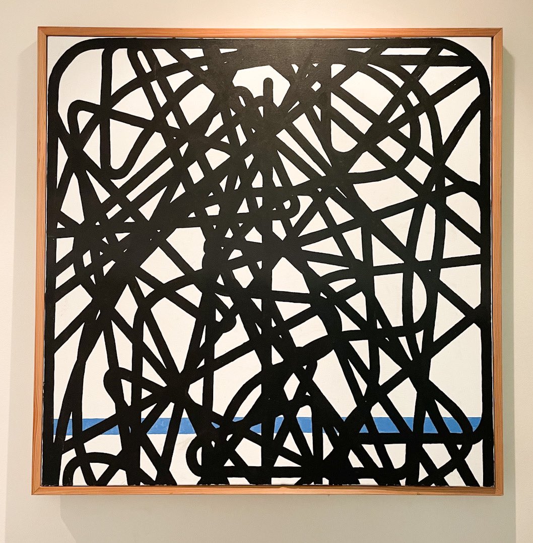 benny_g's tweet photo. I’ve heard that @WayneGretzky can remember where the puck travelled through an entire game. This painting is where the went when he won his first Stanley Cup with the @EdmontonOilers in ‘84. Just one end, just the 3rd period. https://t.co/Aad9XndHFK