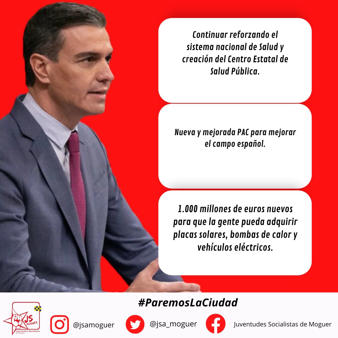 JSA_Moguer's tweet photo. LAS 15 MEDIDAS PARA PALIAR LA INFLACIÓN DE PEDRO SÁNCHEZ.

🌹 En el día de hoy, el Presidente del Gobierno de España, Pedro Sánchez, ha dado a conocer las 15 medidas con las que pretende hacer frente a la inflación, así como ayudar a los jóvenes y a las familias españolas. https://t.co/qyhsoHJOXg