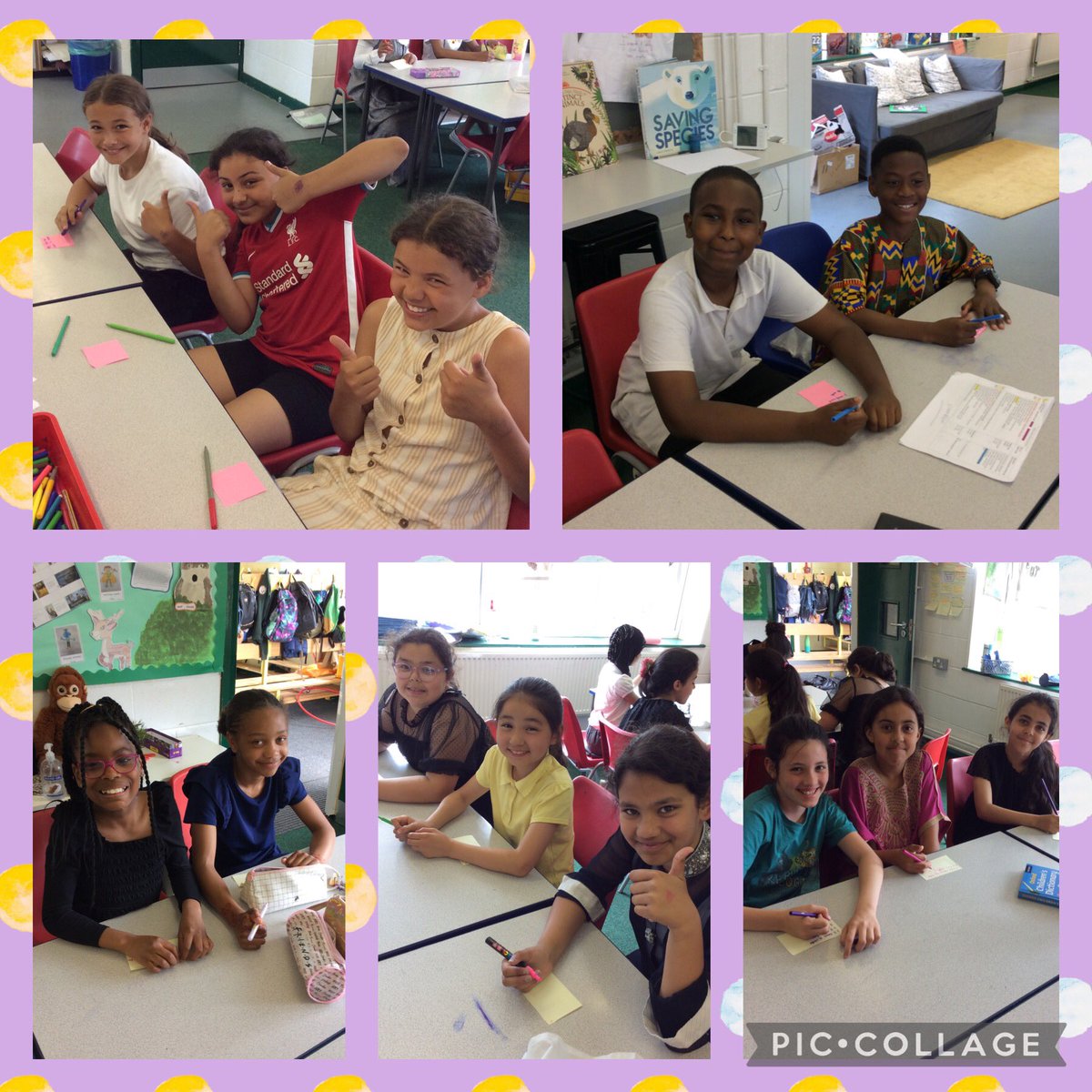 StCuthbertsPrm's tweet photo. Look at these happy, smiley faces that are enjoying their transition afternoon with Miss Evans. You can tell they are so excited to become members of Dosbarth St Tathan in September!๐@st_tathan @DosbarthSt @CSC_Wellbeing #transitionafternoon #readyforseptember https://t.co/ikq2KxBChD