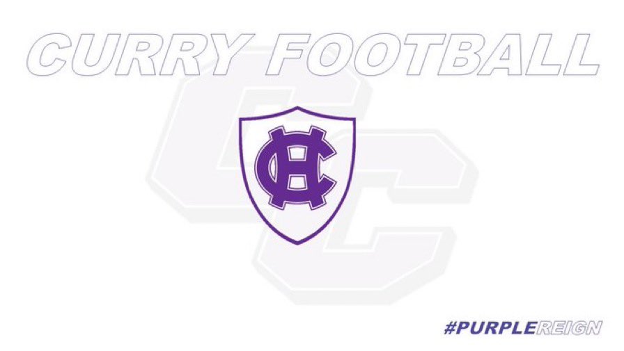 CurryFootball's tweet photo. Be sure the catch our new Defensive Coordinator @Pippin_McKinley at the Holy Cross camp today‼️

#PurpleREIGN ☔️ https://t.co/rO0wcISsHg