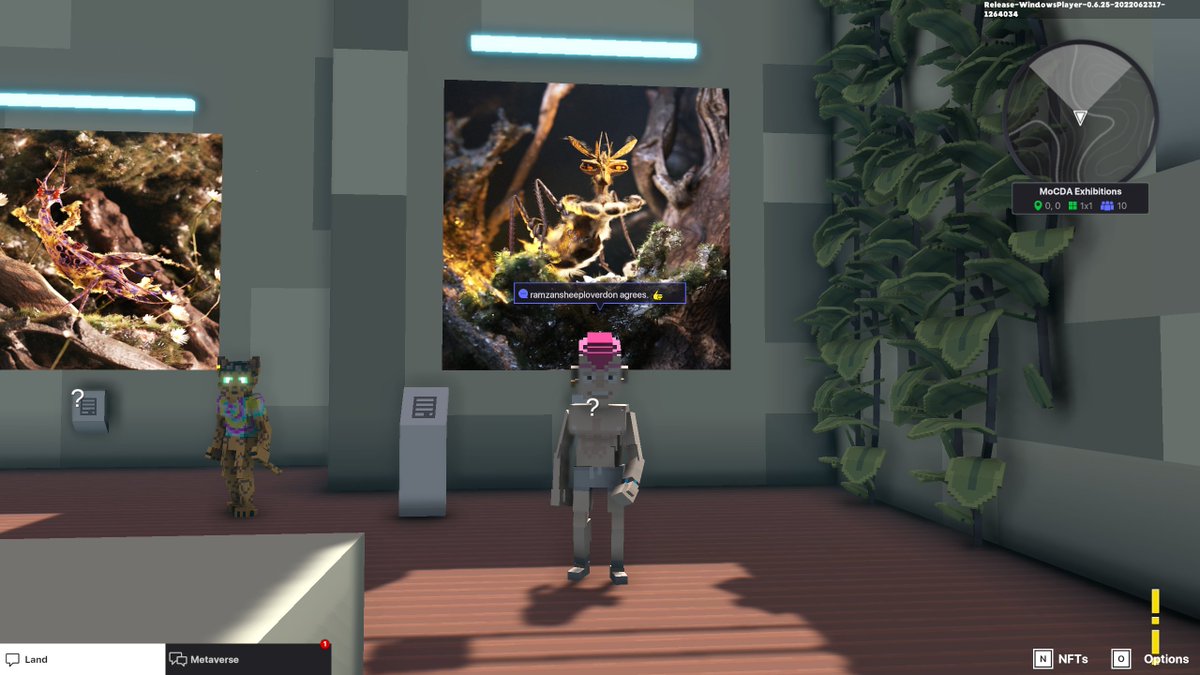 ramzansheeplov1's tweet photo. @TheSandboxGame @MOCDA_ I just participated in the #TheSandbox weekly contest for a chance to win 200 mSAND! Here is my favorite piece from the ‘Impossible Worlds’ exhibition, check out my screenshot below!
👇 https://t.co/WoLhop9gU0