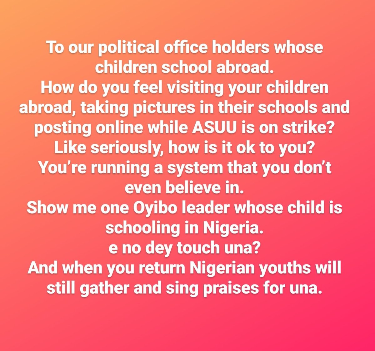 Nigeria need to be restructured .....we have to vote for a man that has a bright dream for the masses 2023