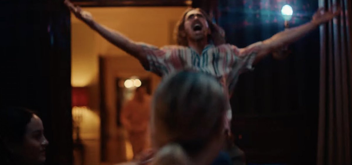 thelpfn's tweet photo. Lee Pace clearly having a blast as ’Greg’ in trailer no 2 for A24’s #BodiesBodiesBodies ⚔️ https://t.co/DZYJhQ5vmQ