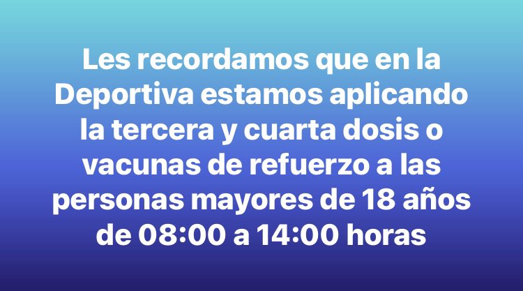 Aviso importante