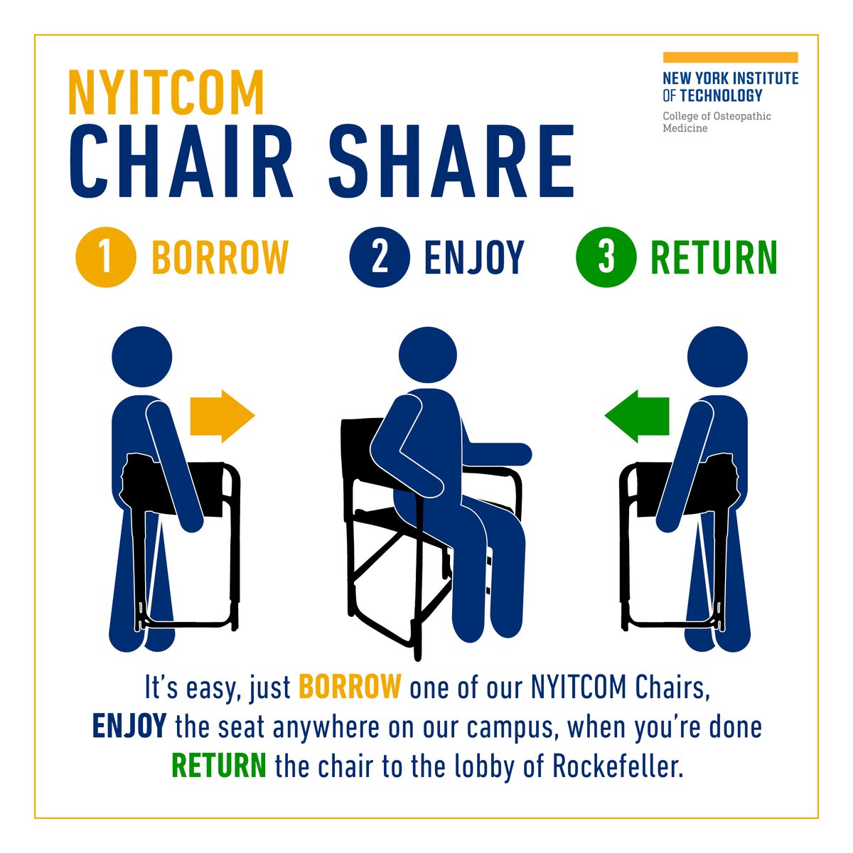 NYITCOMDO's tweet photo. Our new chairs have arrived for our NYITCOM Chair Share! Enjoy the #summerweather and #study or #TakeaBreak outside. Send us your photos of you enjoying the chairs #nyitcomChairShare
Chairs are located in the lobby of Rockefeller for everyone to enjoy.
#sittingoutside https://t.co/AIpBujdLDW