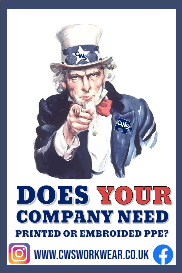 CWS_Schoolwear's tweet photo. Does Your Company Need Any PPE?
CWS has you covered with high quality clothing at an affordable price with high quality print or embroidery.
Place an order and we can have your clothes with you normally within 1 week. https://t.co/jh1QiCmF9V