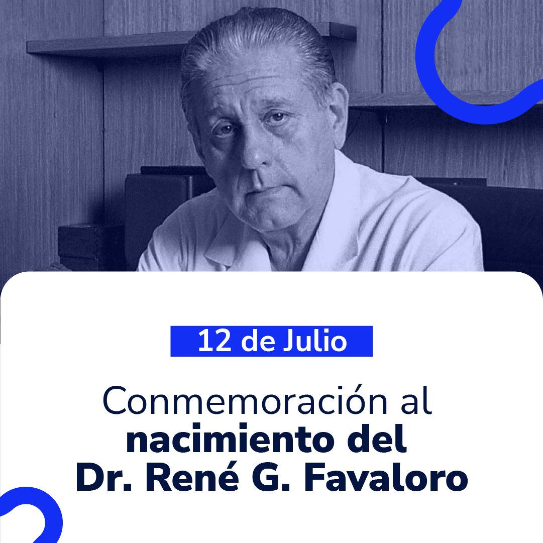 📅 Hoy, 12 de julio, es el 99° aniversario del nacimiento del  Dr. René G. Favaloro.

#Favaloro #SomosSG