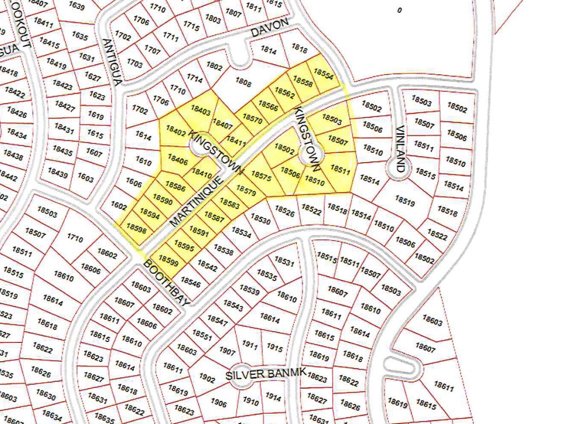 Due to unforeseen issues repairing a major water leak at 1602 Boothbay (in the Antigua area), Nassau Bay Public Works will be shutting off water IMMEDIATELY in the areas of Martinique Drive, Kingstown and a small section of Boothbay. Please see map for more info.
Repairs: 5-6 hrs