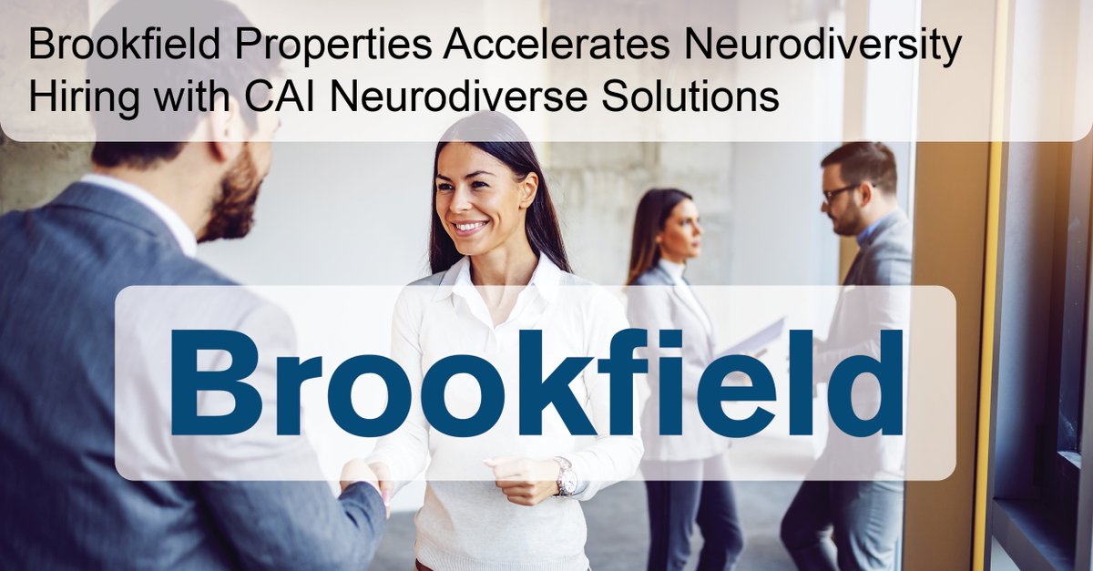 Recognizing that people with neurological differences offer a different perspective to analyzing data and problem-solving, #CREF board member company Brookfield Properties <a href="/Brkfldproprtl/">Brookfield Properties</a> will increase neurodiversity hiring with CAI Neurodiverse Solutions. yhoo.it/3nX5htE