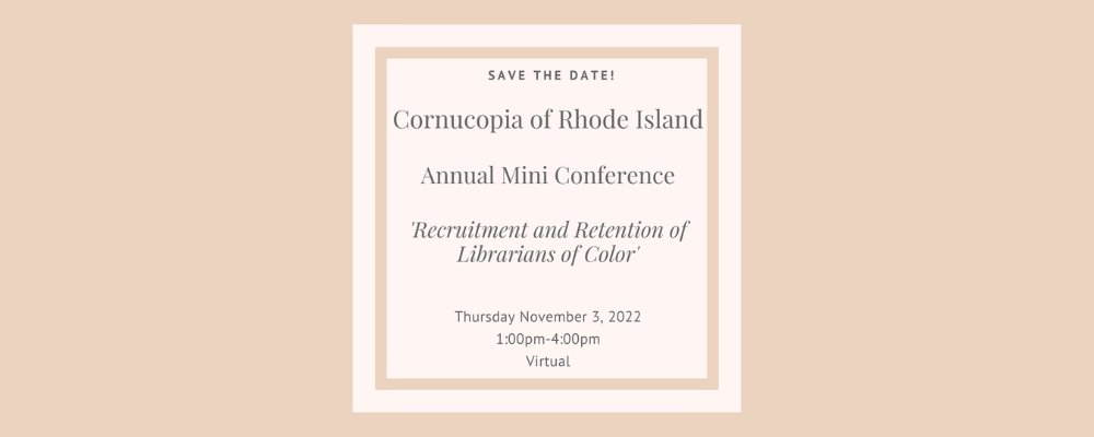 rilibraries's tweet photo. Save the date!!
#librariansofcolor https://t.co/C9gVhRs8M3