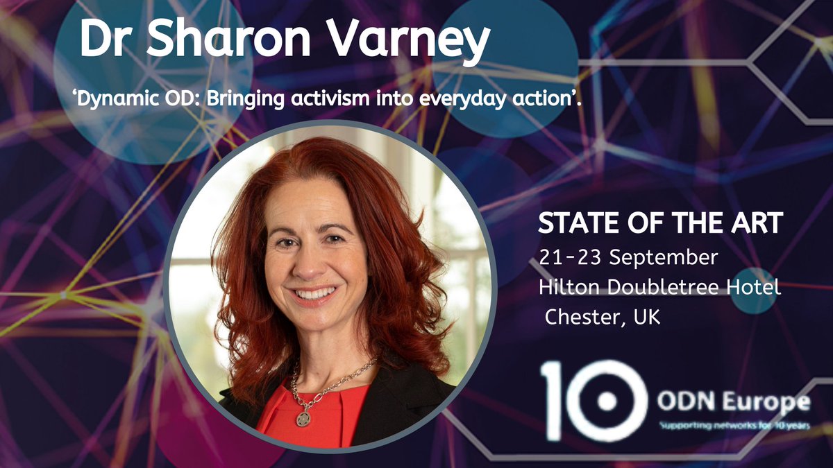 ODN_Europe's tweet photo. We’re delighted to introduce Dr Sharon Varney who'll be joining the expert line up for this year’s ODN Europe Conference – ‘State of the Art’ on the 21st – 23rd Sept with her compelling keynote session – ‘Dynamic OD: Bringing activism into everyday action’.bit.ly/3s9TdYt https://t.co/2fHYUoh8hD