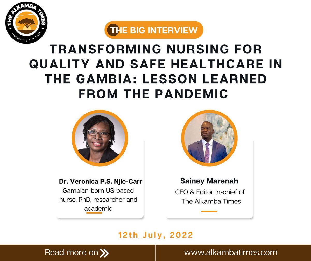 saineymkmarenah's tweet photo. My guest for the #TAT Big Interview is Dr. Veronica PS Njie- Corr, Ph.D. US-based Gambian Researcher and Academic. https://t.co/UR3hrMPvsL