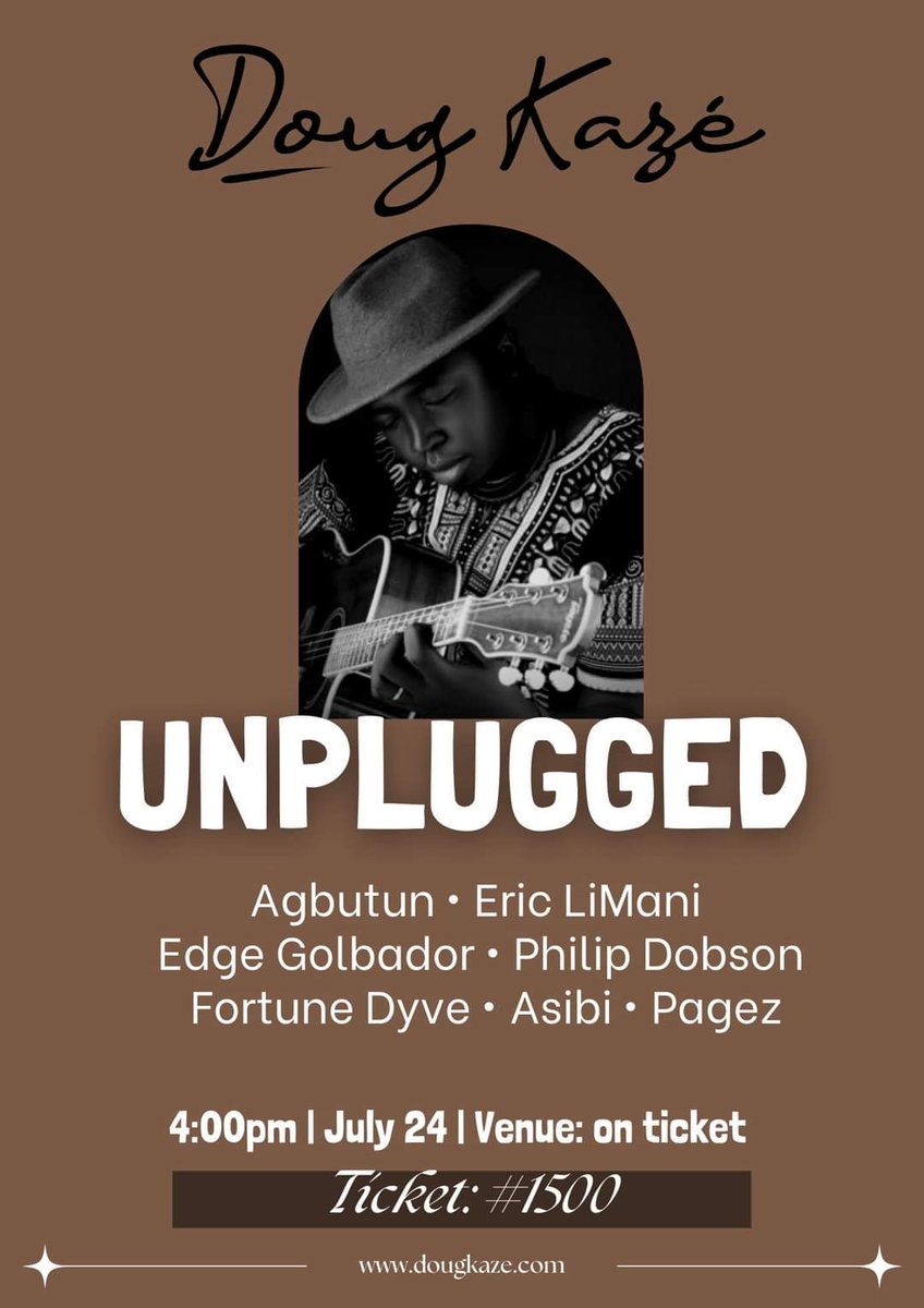 EricLimani's tweet photo. If you're a lover of alternative music and poetry, this is specifically made for you. I'll be performing live along with other great artists on 24th of July in Jos. Please get your tickets via the link below. Let's make magic.
@Agbutun, @dougkaze
#Sfnc
https://t.co/5oJyZUVLis https://t.co/1tZy2WDsNk