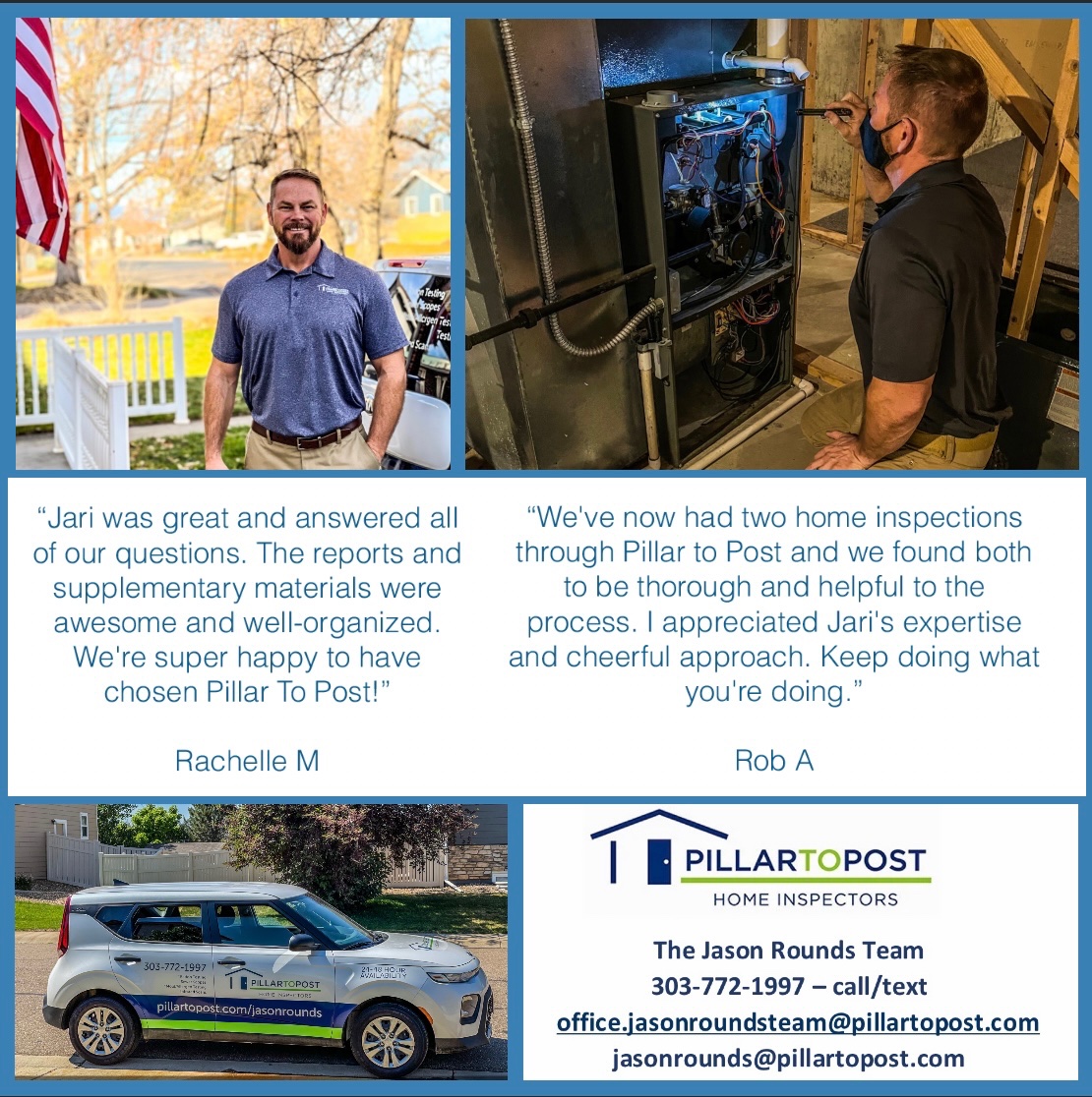 PillarRounds's tweet photo. Jari is at it again! Not only is he a valuable part of our team but he is a wonderful friend whether he’s know you for years or just met you. Call/text Mandy to get your inspection scheduled. Have a fabulous Tuesday! https://t.co/ru8TE7pSia